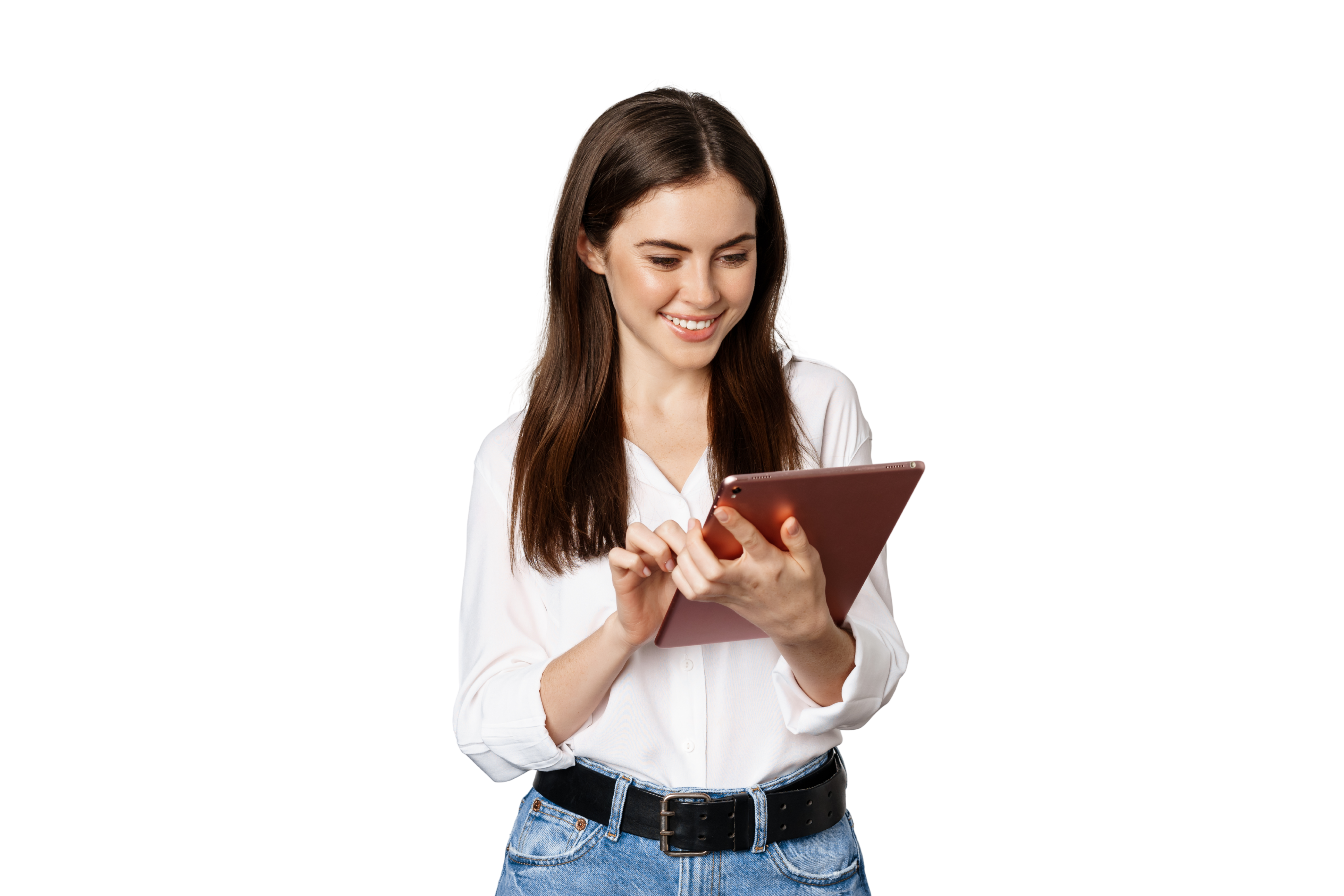 Mulher com tablet